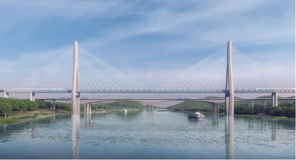 柳州，盤龍柳江特大橋主橋效果圖